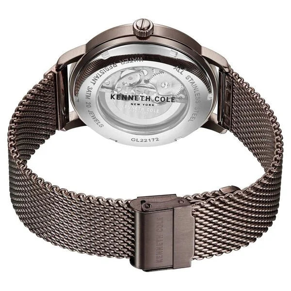 Kenneth Cole Automatic Brown Dial Brown Stainless Steel Strap Watch For Men ntkcwgy0064202mnw