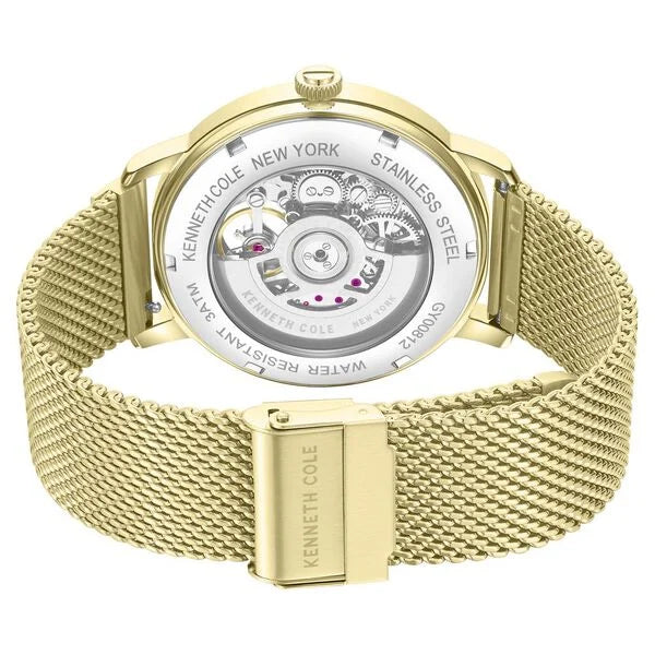 Kenneth Cole Automatic Automatic Green Dial Golden Stainless Steel Strap Watch For Men kcwgy0081203mnw