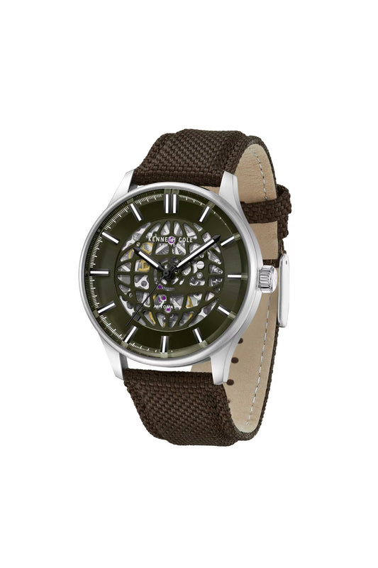 KENNETH COLE Green Dial Leather Analogue Watch For Men - KCWGZ0089001MNW