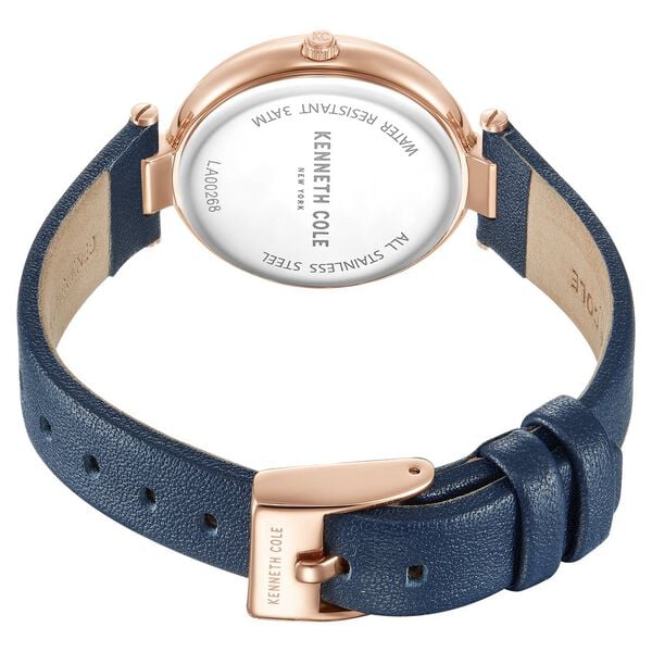 Kenneth Cole Quartz Analog Blue Dial Blue Leather Strap Watch for Women ntkcwla0026803ld
