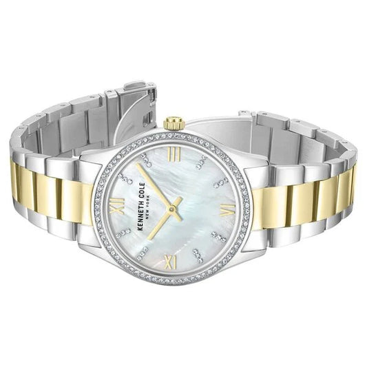Kenneth Cole Quartz Analog Mother Of Pearl Dial Stainless Steel Strap Watch For Women ntkcwlg0048302ld