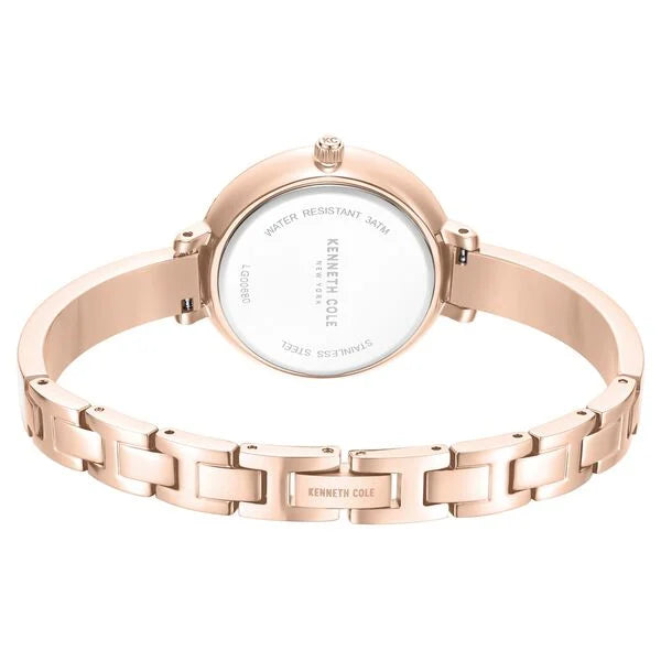 Kenneth Cole Quartz Analog White Dial Rose Gold Colour Stainless Steel Strap Watch For Women kcwlg0068003ld