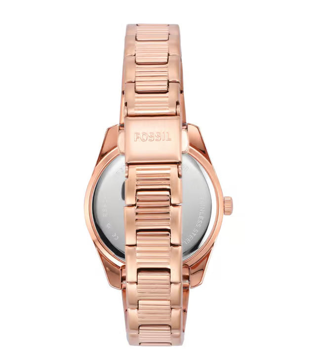 Fossil Womens Scarlette Silver Dial Stainless Steel Analog Watch - ES5200I