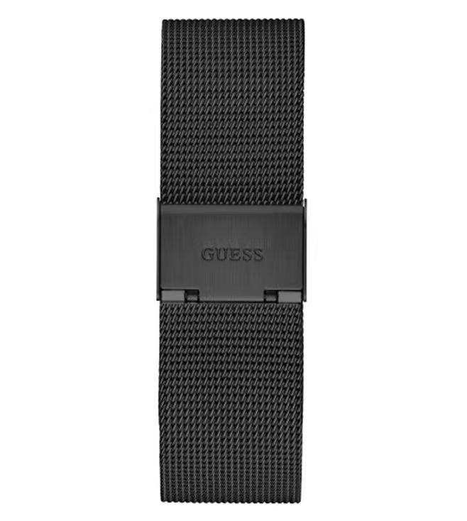 Guess Stainless Steel Idol Collection Analog Black Dial Men Watch-Gw0502G2, Black Band