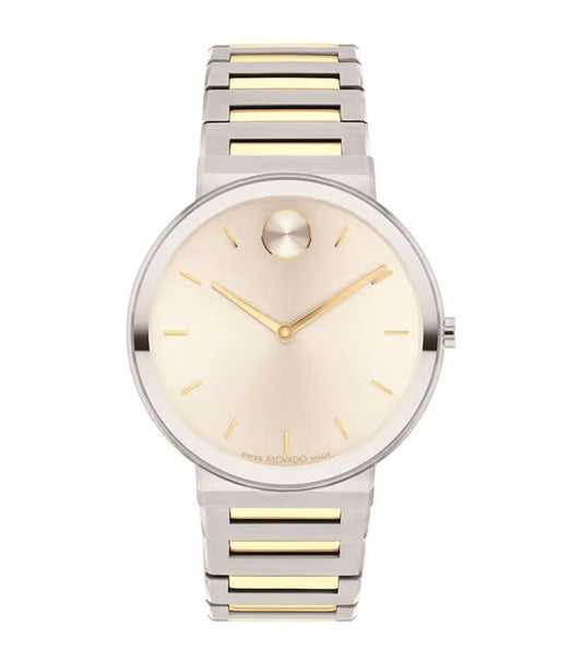 Movado Bold Men's Beige Analog Stainless Steel Watch 3601075