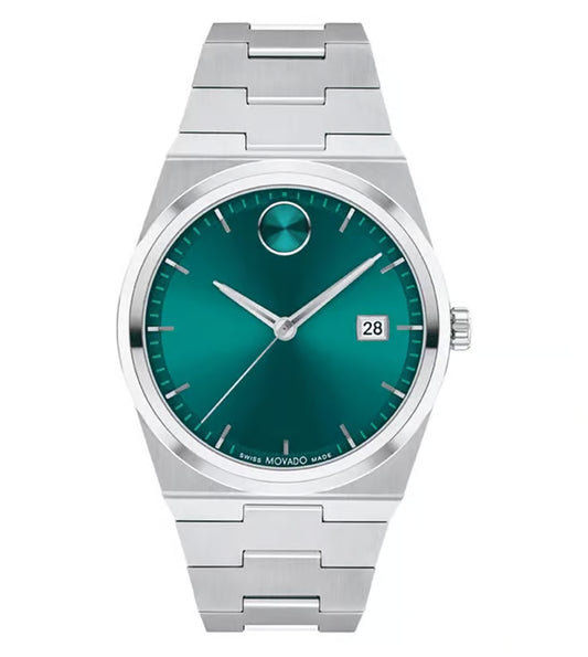 Movado Bold Quest Swiss Qtz Green Round Dial Men's Watch - 3601222