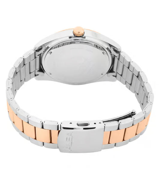 Alba AS9S62X1 Silver White Patterned Dial Watch