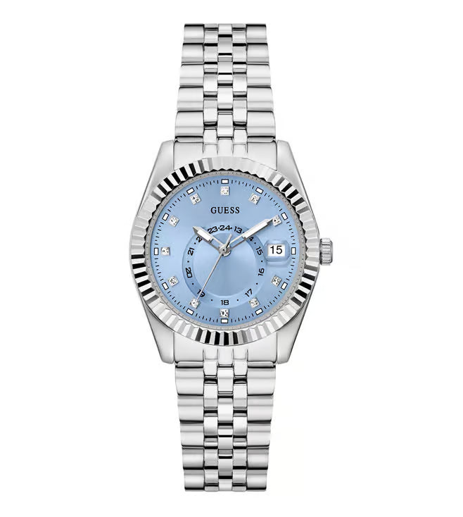 Guess Ice Blue Round Dial Analog Women's Watch - GW0936L1