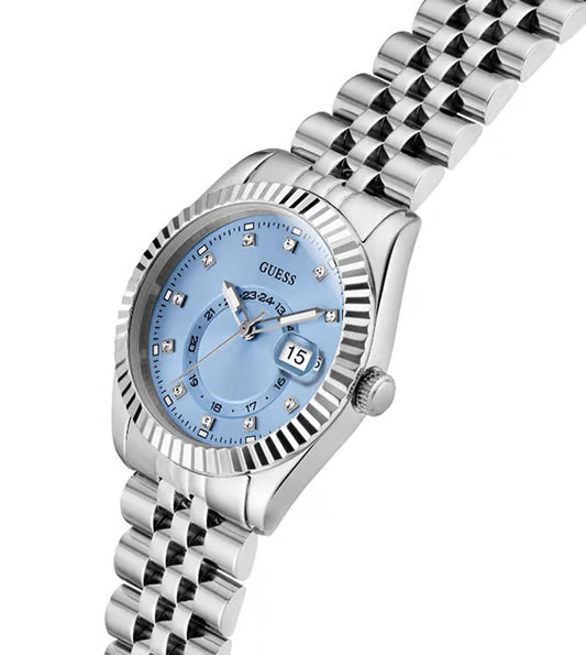Guess Ice Blue Round Dial Analog Women's Watch - GW0936L1
