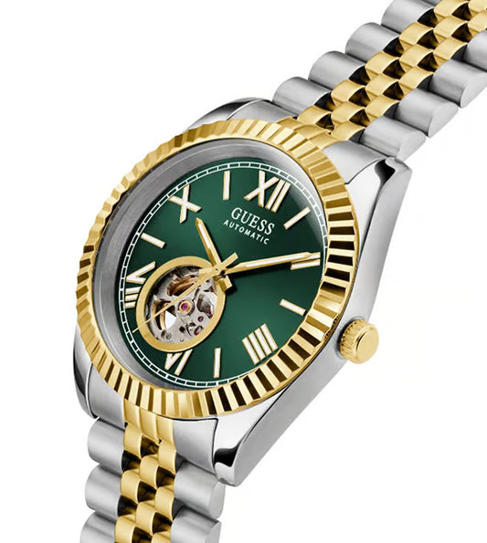 Guess Mechanical Automatic Green Round Dial Men's Watch - GW0984G4