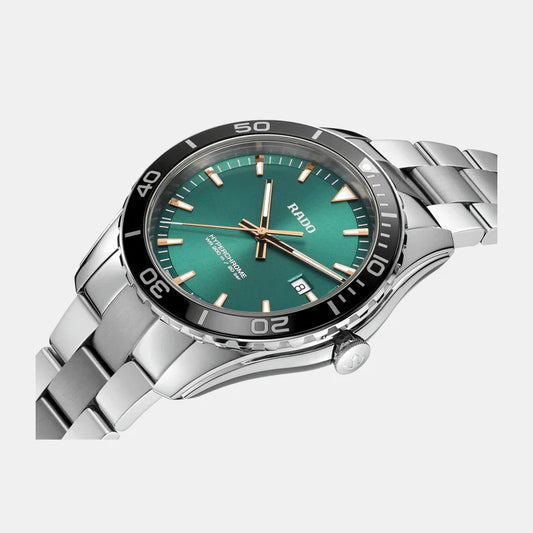 Rado HyperChrome Men Quartz Turquoise Dial Analog Stainless Steel Watch R32156313