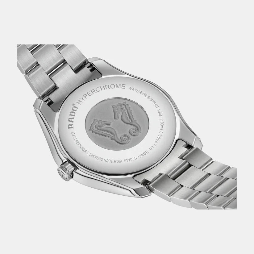 Rado HyperChrome Men Quartz Turquoise Dial Analog Stainless Steel Watch R32156313