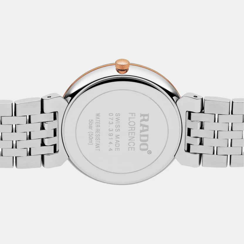 Rado Florence Unisex Quartz White Dial Analog Stainless Steel Watch R48912723