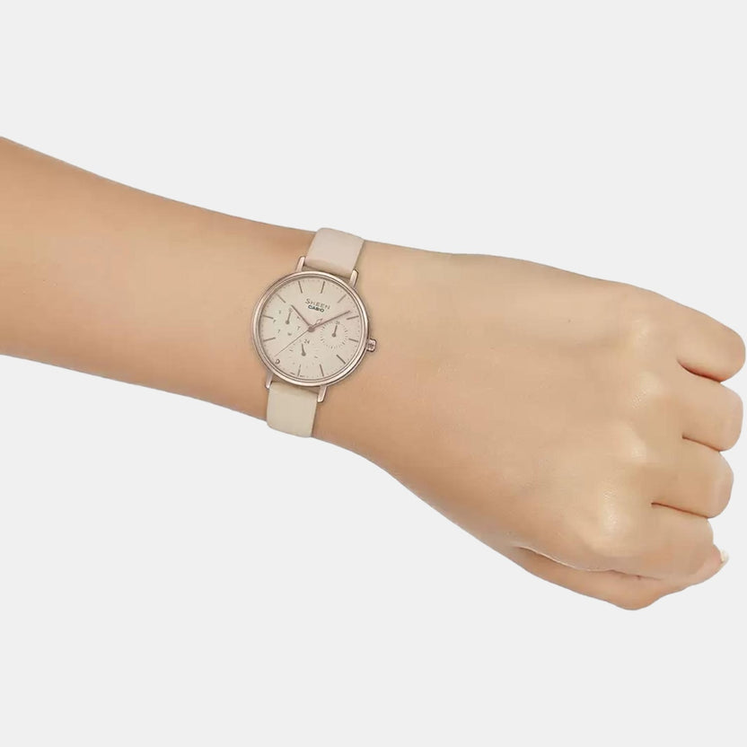 Sheen Women Quartz Pink Dial Chronograph Leather Watch SH233Sheen Women Quartz Pink Dial Chronograph Leather Watch SH233