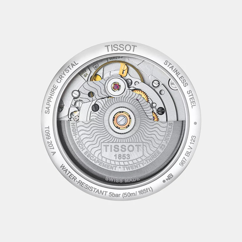 Tissot Chemin Des Tourelles Women Automatic Blue Dial Analog Stainless Steel Watch T0992071104800
