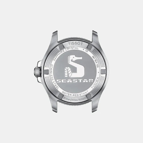 Tissot Seastar 1000 Unisex Quartz Black Dial Analog Stainless Steel Watch T1202102205100