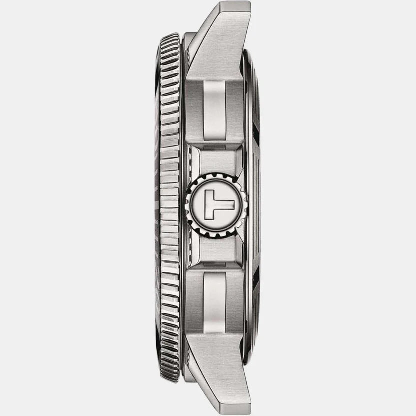Tissot Seastar Men Automatic Graded Green-Black Dial Analog Stainless Steel Watch T1204071109101