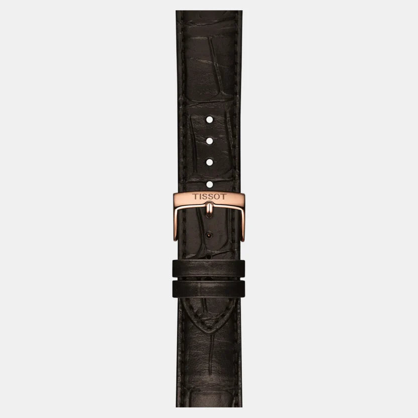 Tissot Carson Men Automatic Silver Dial Analog Leather Watch T1224073603100