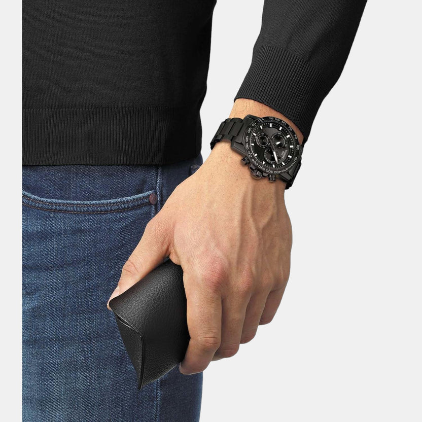 Tissot Supersport Chrono Men Quartz Black Dial Chronograph Stainless Steel Watch T1256173305100
