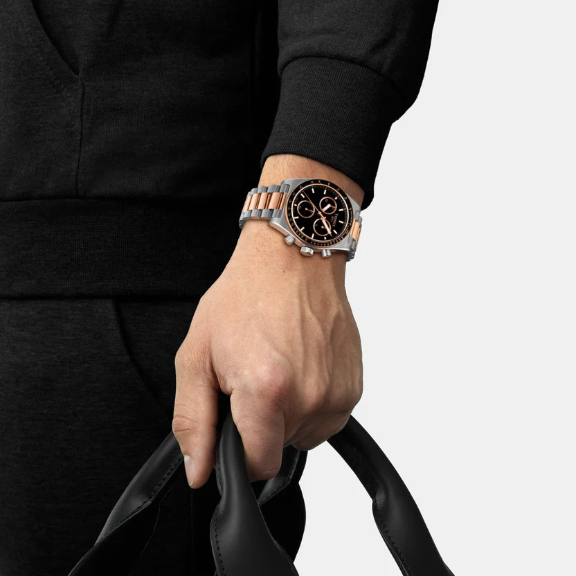 Tissot PR 516 Men Quartz Black Dial Chronograph Stainless Steel Watch T1494172205101