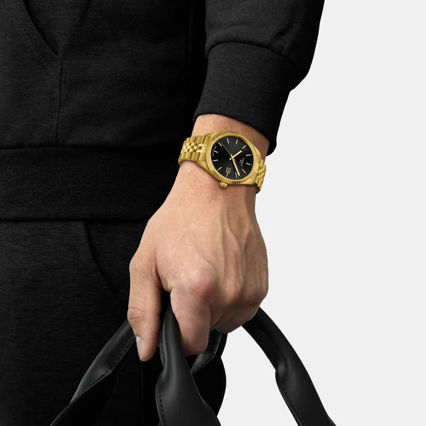 Tissot Ballade Men Quartz Black Dial Analog Stainless Steel Watch T1564103305100