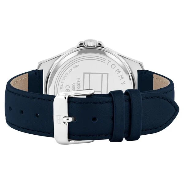 Tommy Hilfiger Analog Blue Dial Blue Color Leather Strap Watch For Men th1710666w