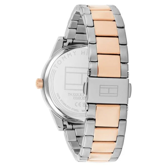 Tommy Hilfiger Quartz Multifunction Silver Dial Two Toned Stainless Steel Strap Watch For Women
