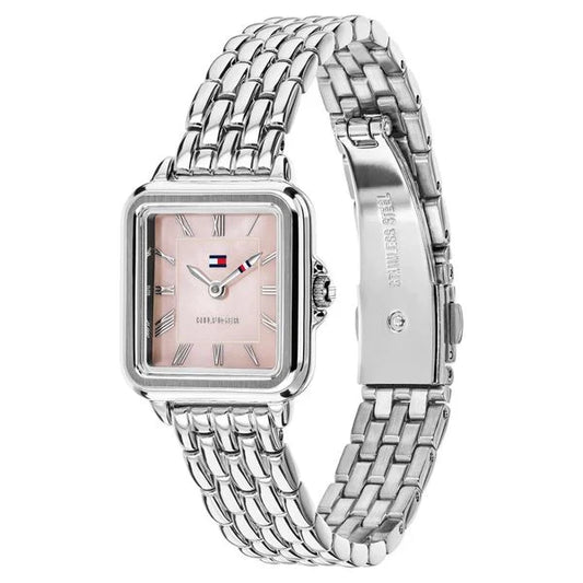 Tommy Hilfiger Quartz Analog White Dial Silver Stainless Steel Strap Watch For Women