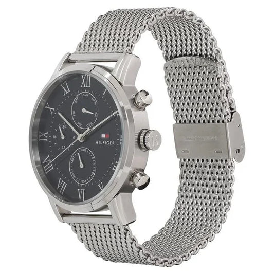 Tommy Hilfiger Quartz Multifunction Blue Dial Metal Strap Watch for Men