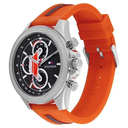 Tommy Hilfiger Quartz Multifunction Grey dial Silicone Strap Watch for Men ntth1792084