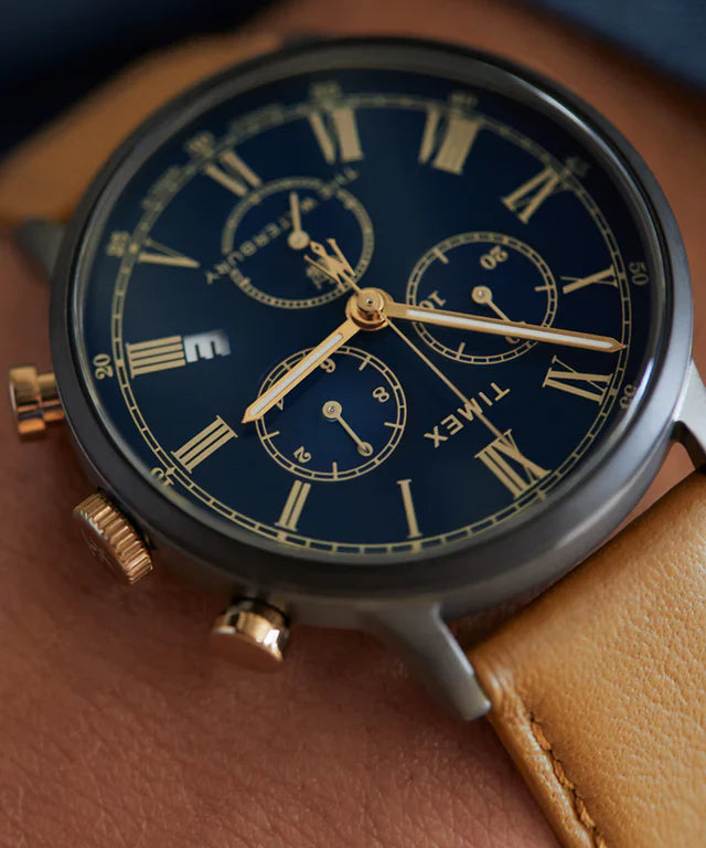 TIMEX Waterbury Classic Chronograph 40mm Leather Strap Watch - TW2U88200UJ