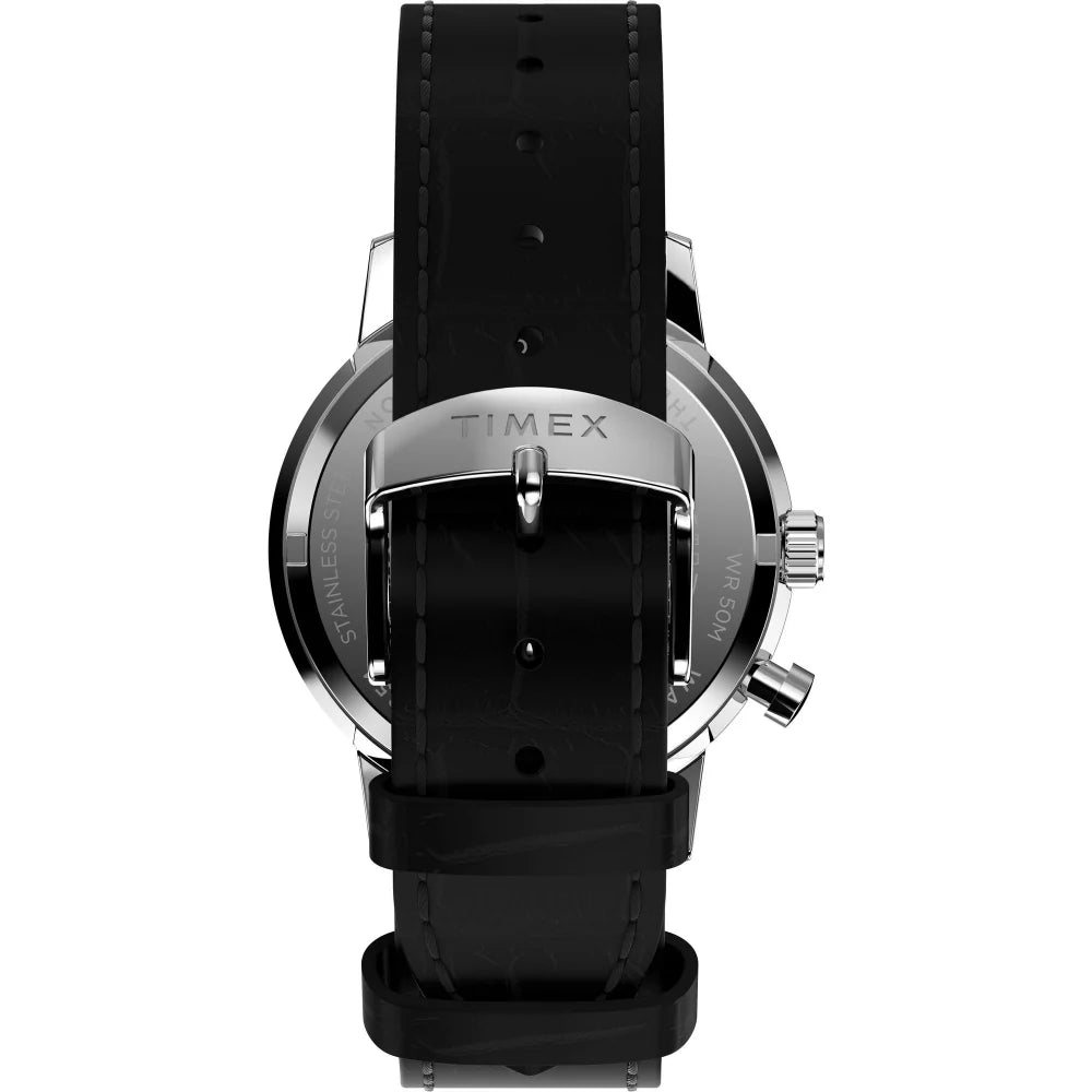 Timex Marlin Moon Phase 40mm Leather Strap Watch - TW2W51200UJ
