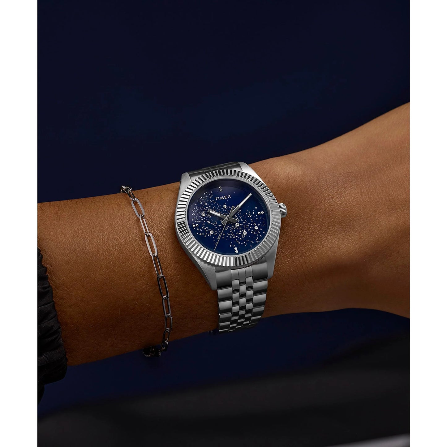 TIMEX Trend Legacy Blue Round Dial Analog Women's Watch - TW2Y20100IK