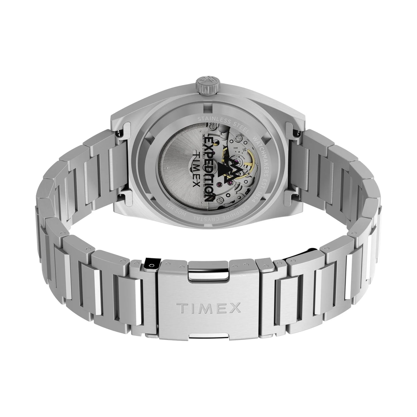 TIMEX Capstone Black Round Dial Mechanical Automatic Men's Watch - TW2Y39600UJ