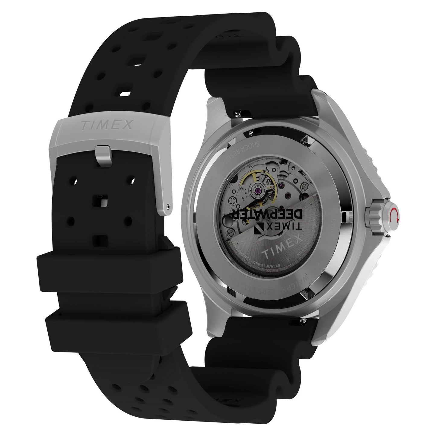 TIMEX Deep Water Meridian Black Round Dial Mechanical Automatic Men's Watch - TW2Y40000UJ