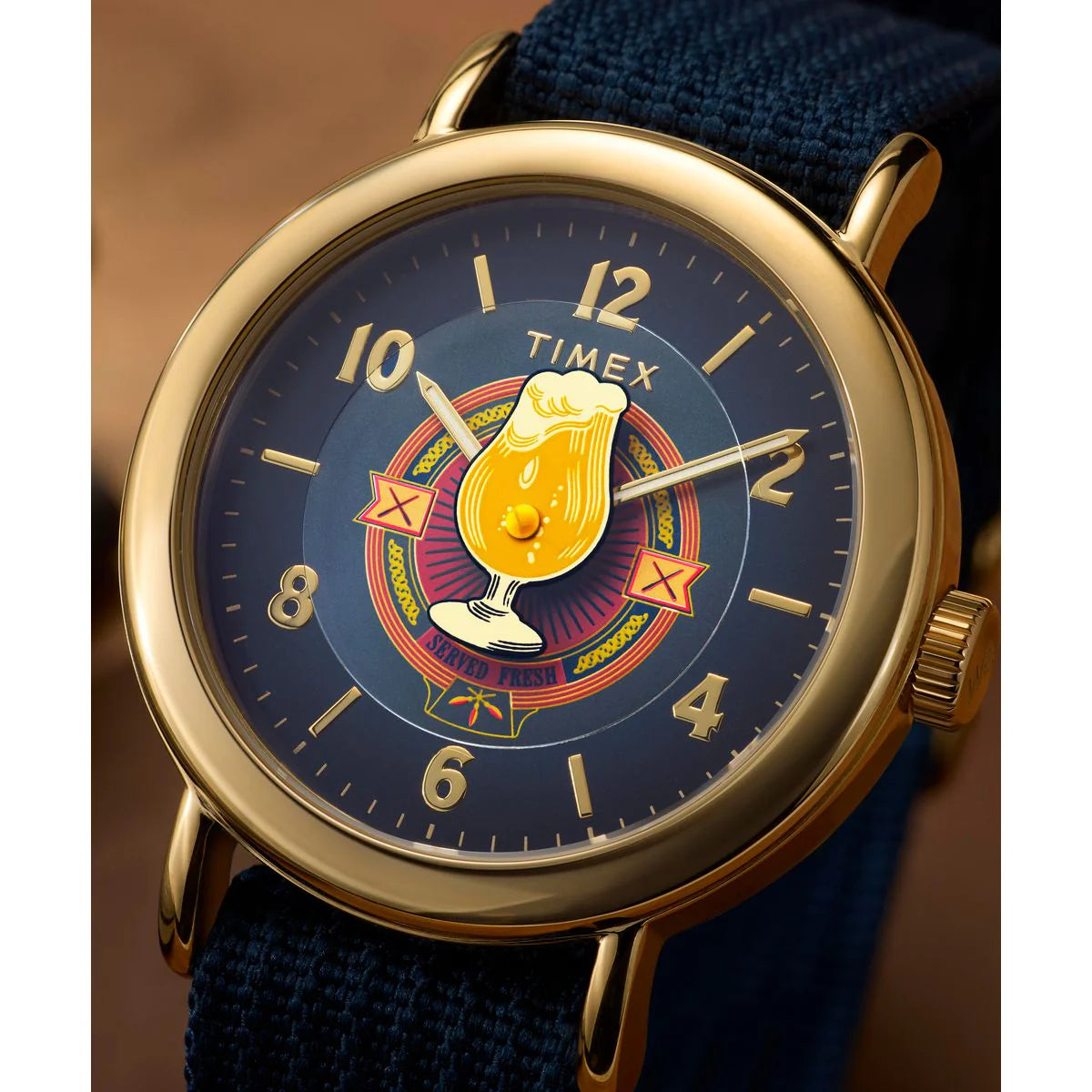 Timex Harry Potter x Timex Weekender Butterbeer 40mm Fabric Strap Watch TW2Y76100X6