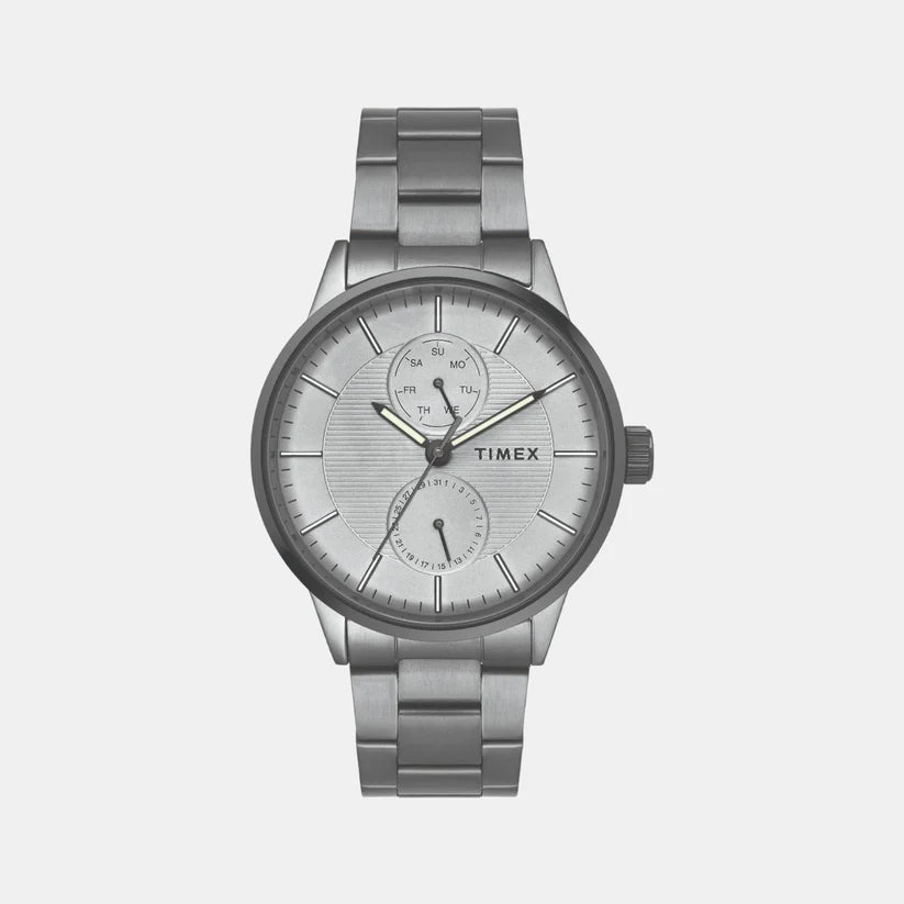 Timex Fashion Men Quartz Grey Dial Chronograph Stainless Steel