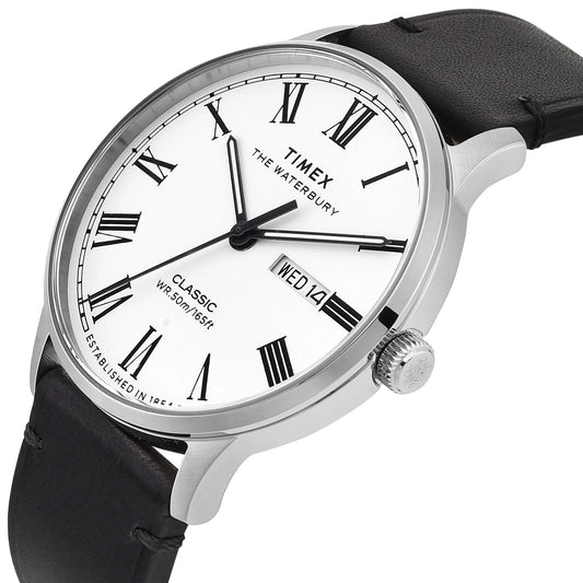 TIMEX WATERBURY White Round Dial Analog Men's Watch - TWEG26503