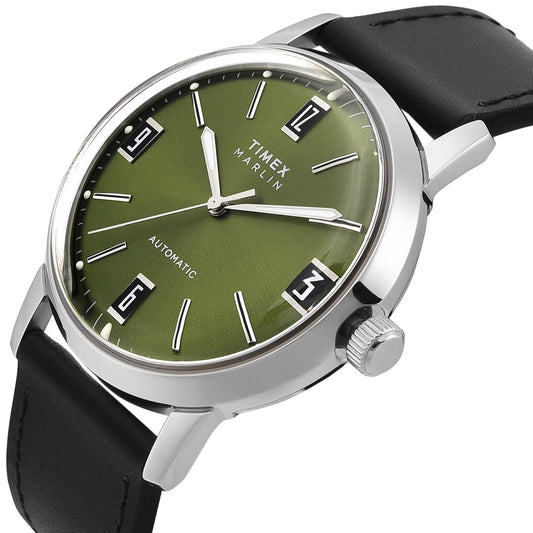 TIMEX MARLIN Green Round Dial Mechanical Automatic Men's Watch - TWEG26700