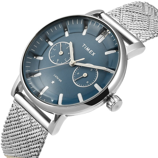 TIMEX Women Blue Round Dial Analog Watch - TWEL20301