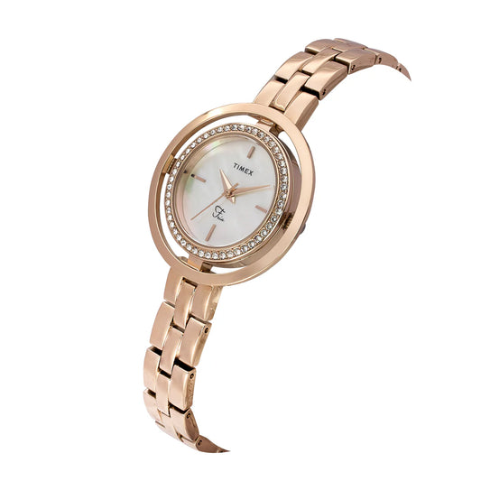 TIMEX Fria White Round Dial Analog Women's Watch - TWEL24300