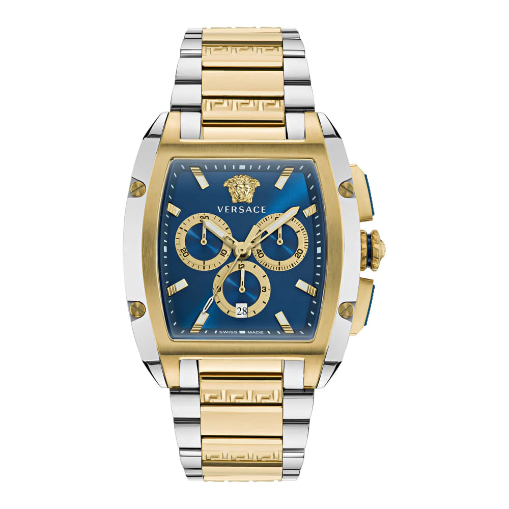 Versace Dominus Gold Rectangular Dial Quartz Men Watch - VE6H00723