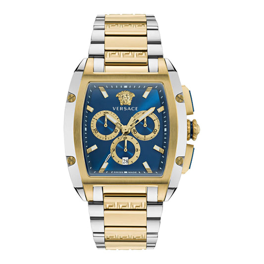 Versace Dominus Gold Rectangular Dial Quartz Men Watch - VE6H00723