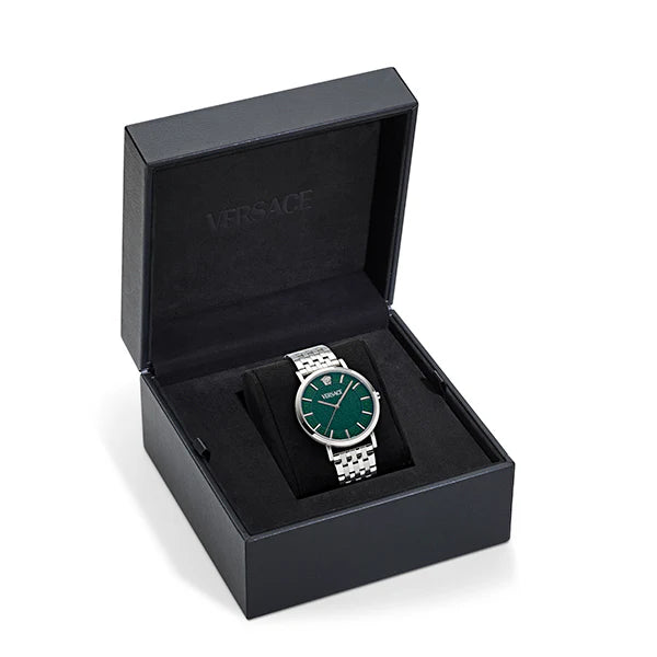 Versace Green Round Dial Quartz Analog Men Watch VE8Q00324