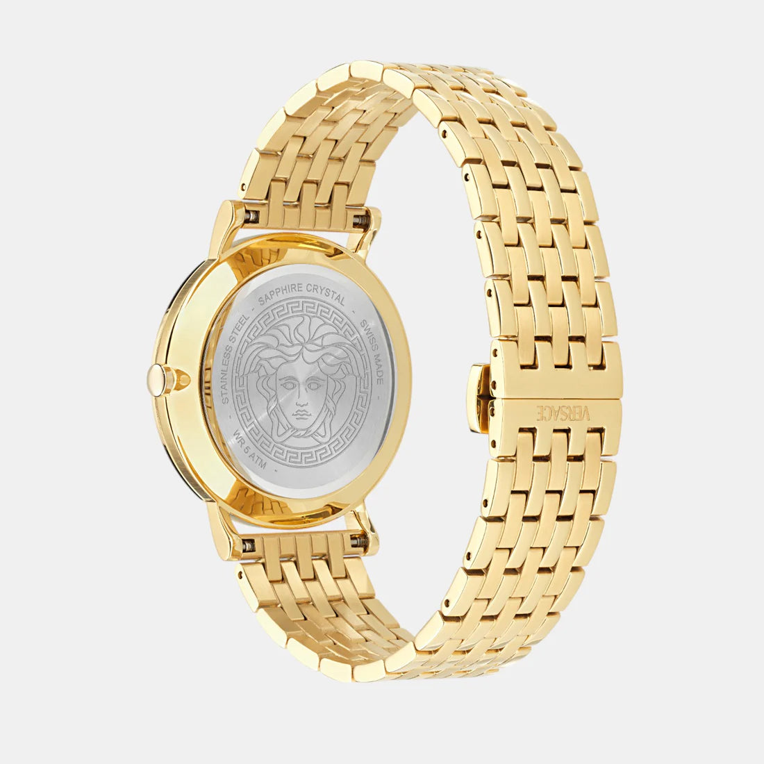 Versace Greca Slim Men Quartz Black Dial Analog Stainless Steel Watch VE8Q00524