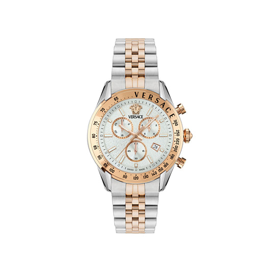 Versace Chrono Master White Round Dial Quartz Analog Men Watch VE8R00424