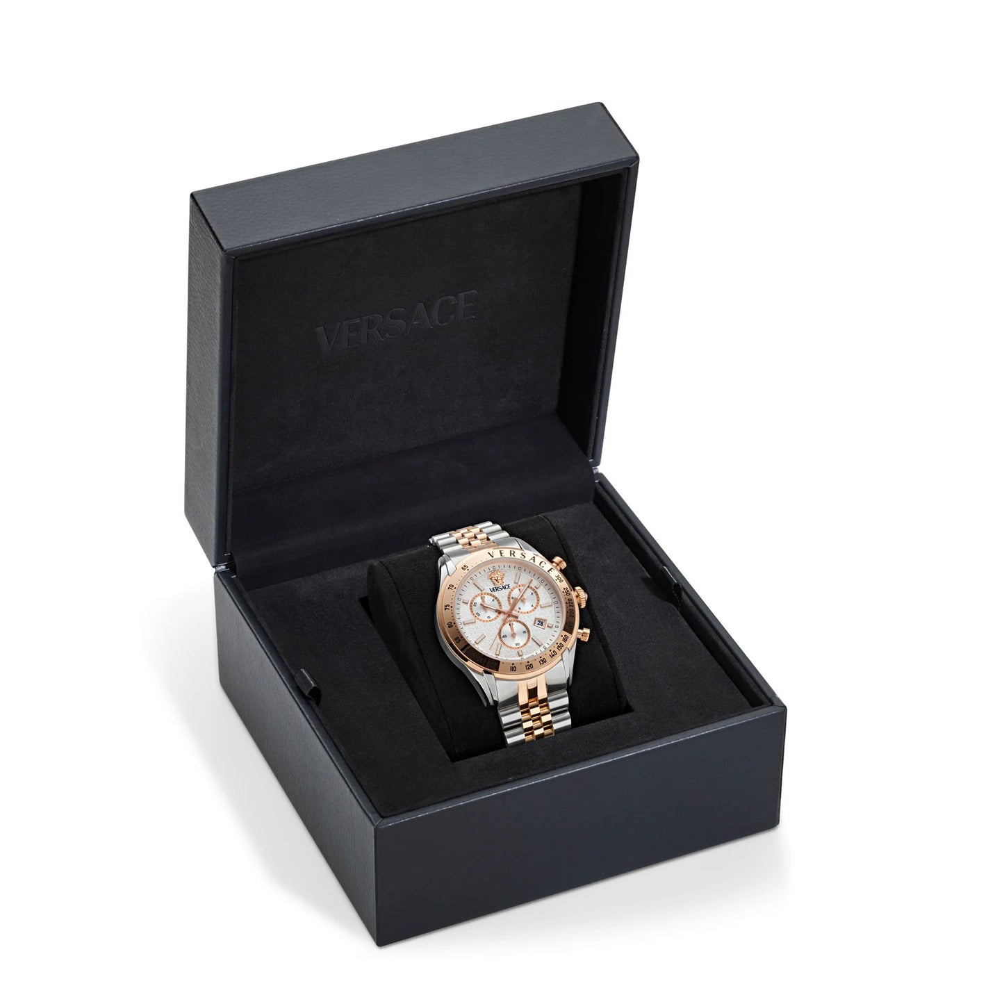 Versace Chrono Master White Round Dial Quartz Analog Men Watch VE8R00424