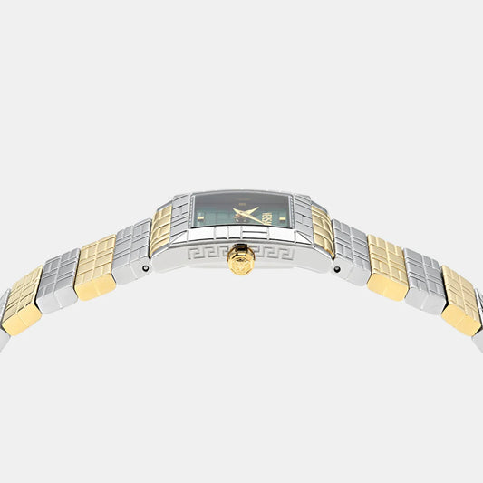 Versace Women Quartz Green Dial Analog Stainless Steel Watch VE9B00124