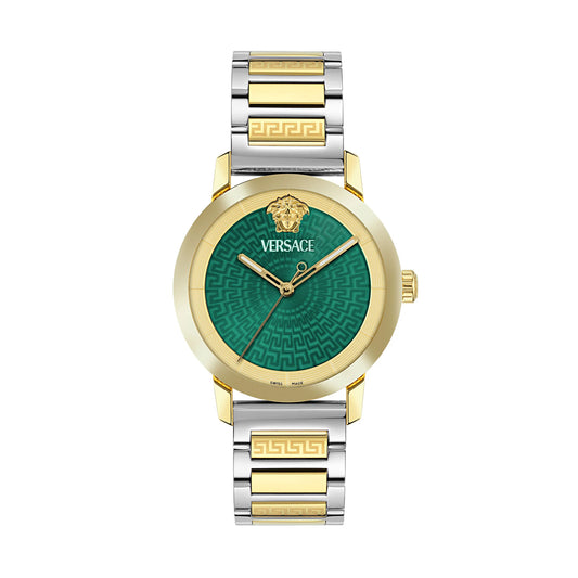 Versace V Helix Green Round Dial Quartz Analog Men Watch VE9G00324