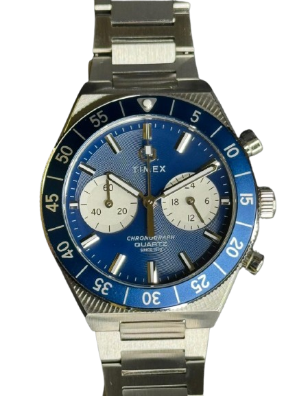 Q TIMEX CONTINENTAL CHRONOGRAPH 40MM STAINLESS STEEL BRACELET WATCH TW2Y55900UJ